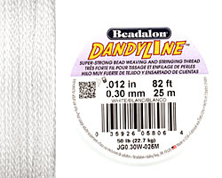 DandyLine White .3mm Thread, 25 meters