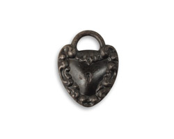 Vintaj Arte Metal Kept Heart Charm 16x20mm