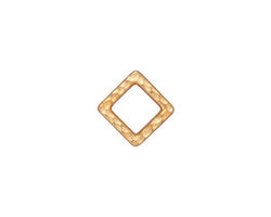 TierraCast Gold (plated) Small Hammered Square Link 10mm