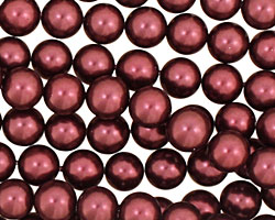 Raspberry Shell Pearl Round 8mm