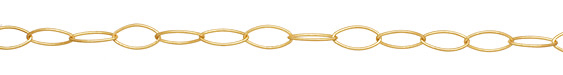 Satin Hamilton Gold (plated) Horse Eye Chain
