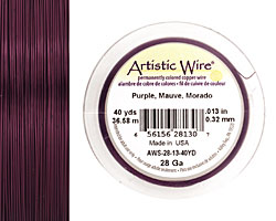 Artistic Wire Purple 28 gauge, 40 yards