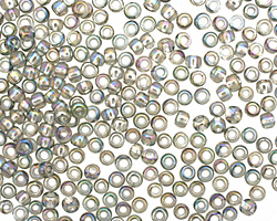 TOHO Transparent Rainbow Black Diamond Round 8/0 Seed Bead