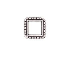 TierraCast Antique Silver (plated) 8mm Square Bead Frame 14mm
