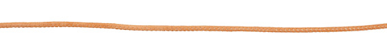 Orange Stitched Suede Round Leather Cord 2.5mm