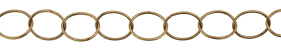 Handmade Antique Brass (plated) Medium Ring Chain