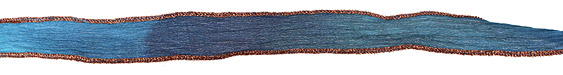 Blue Me Away Hand Dyed 100% Silk Ribbon 1/2"