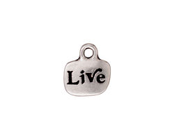 TierraCast Antique Silver (plated) Live Charm w/ Glue In 12x14mm