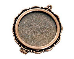 Nunn Design Antique Copper (plated) Large Scallop Locket 40mm