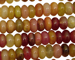Rainbow Soocho Jade Rondelle 8mm