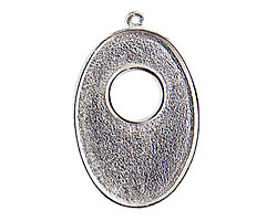 Nunn Design Sterling Silver (plated) Grande Oval Bezel Toggle 43x28mm