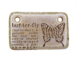 Kylie Parry Ceramic Butterfly Pendant 35x22mm