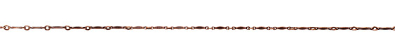Antique Copper (plated) Textured Bar Chain