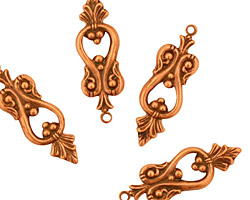 Stampt Antique Copper (plated) Musical Charm 8x24mm