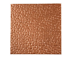 Lillypilly Antique Pebbles Embossed Patina Copper Sheet 3"x3", 36 gauge