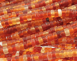 Carnelian (natural) Heishi 4mm