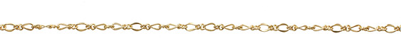 Satin Hamilton Gold (plated) Curb & Figure 8 Chain