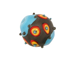 The BeadsNest Lampwork Glass Rainbow Focal 22-23x21-22mm