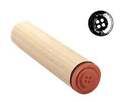 Round Button Mini Rubber Stamp 14mm
