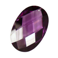 Violet Faceted Oval 20x30mm