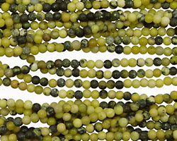 Yellow Turquoise Round 2mm
