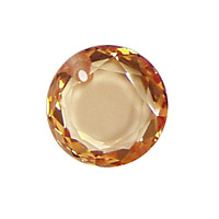 Champagne Faceted Coin 16mm