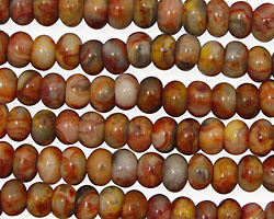 Crazy Lace Agate (red) Rondelle 6mm