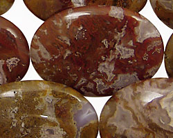 Agua Nueva Agate Flat Oval 35x25mm