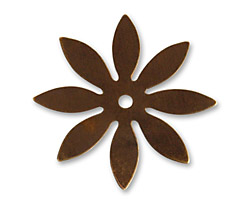 Vintaj Natural Brass 8 Petal Cut Out 34mm