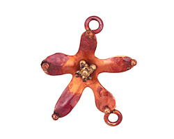 Patricia Healey Copper 5 Petal Flower Link 32x25mm