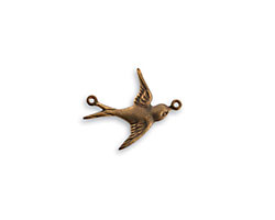 Vintaj Natural Brass Flying East Bird Connector 19x17mm