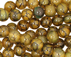 Olive Fire Agate Round 8mm