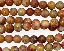 Crazy Lace Agate (red) Round 6mm