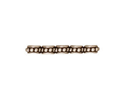 TierraCast Antique Silver (plated) Beaded 5-Hole Bar 3x26mm