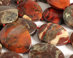 Apple Jasper Flat Freeform Slab 26-40x24-32mm