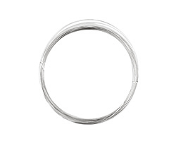 German Style Wire Silver (plated) Half Round 22 gauge, 5 meters