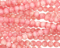 Rhodochrosite (soft pink) Round 4mm