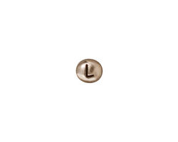 TierraCast Antique Rhodium (plated) Alphabet Bead "L" 7x6mm