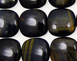 Blue Tiger Eye Puff Square 18mm