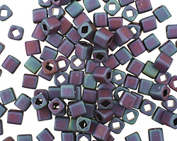 TOHO Matte Frosted Iris Blue Cube 4mm Seed Bead