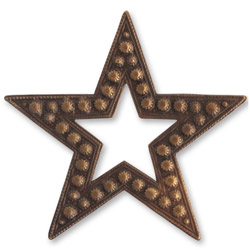 Vintaj Natural Brass Beaded Star 45mm