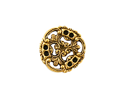 Stampt Antique Gold (plated) Pinwheel Connector 17x18mm