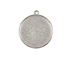 Nunn Design Sterling Silver (plated) Grande Circle Bezel Pendant 38x34mm