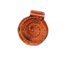Patricia Healey Copper Round w/ Rope Spiral Pendant 20x23mm