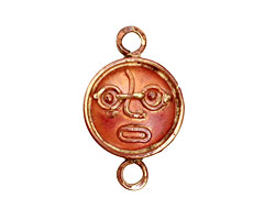 Patricia Healey Copper Face w/ Glasses Link 29x18mm