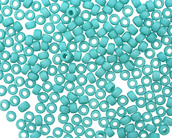 TOHO Opaque Frosted Turquoise Round 8/0 Seed Bead