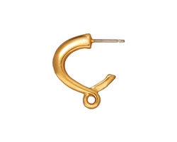 TierraCast Gold (plated) Comtempo Hoop Ear Post 3x19mm
