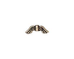 TierraCast Antique Brass (plated) Small Angel Wings 5x14mm