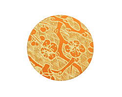 Lillypilly Orange Cherry Blossom Anodized Aluminum Disc 25mm, 24 gauge