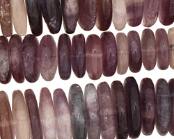 Rainbow Fluorite Disk Graduated 4x8-20mm